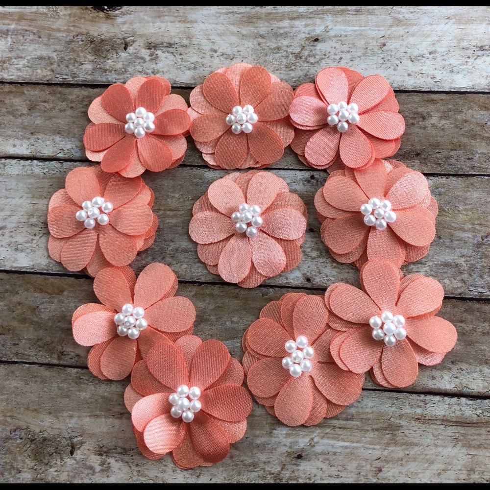 Hand made fabric flowers